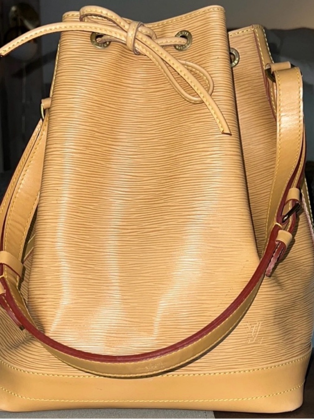 Louis Vuitton Tan and Brown Bucket/ Shoulder Bag